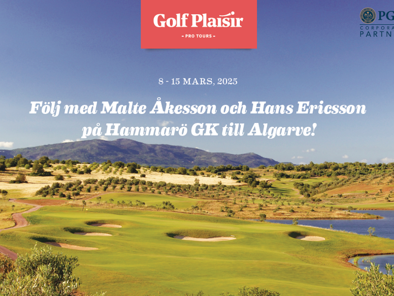 EXTRA INSATT RESA följ med Hammarö Golfklubb till Algarve 8-15 mars 2025!