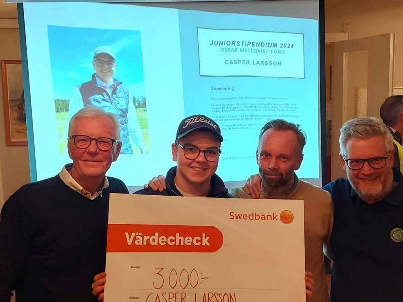 Vid höstmötet 2024 för Hammarö Golfklubb delades det ut stipendium "Årets Junior" från Oskar Mellqvist fond!